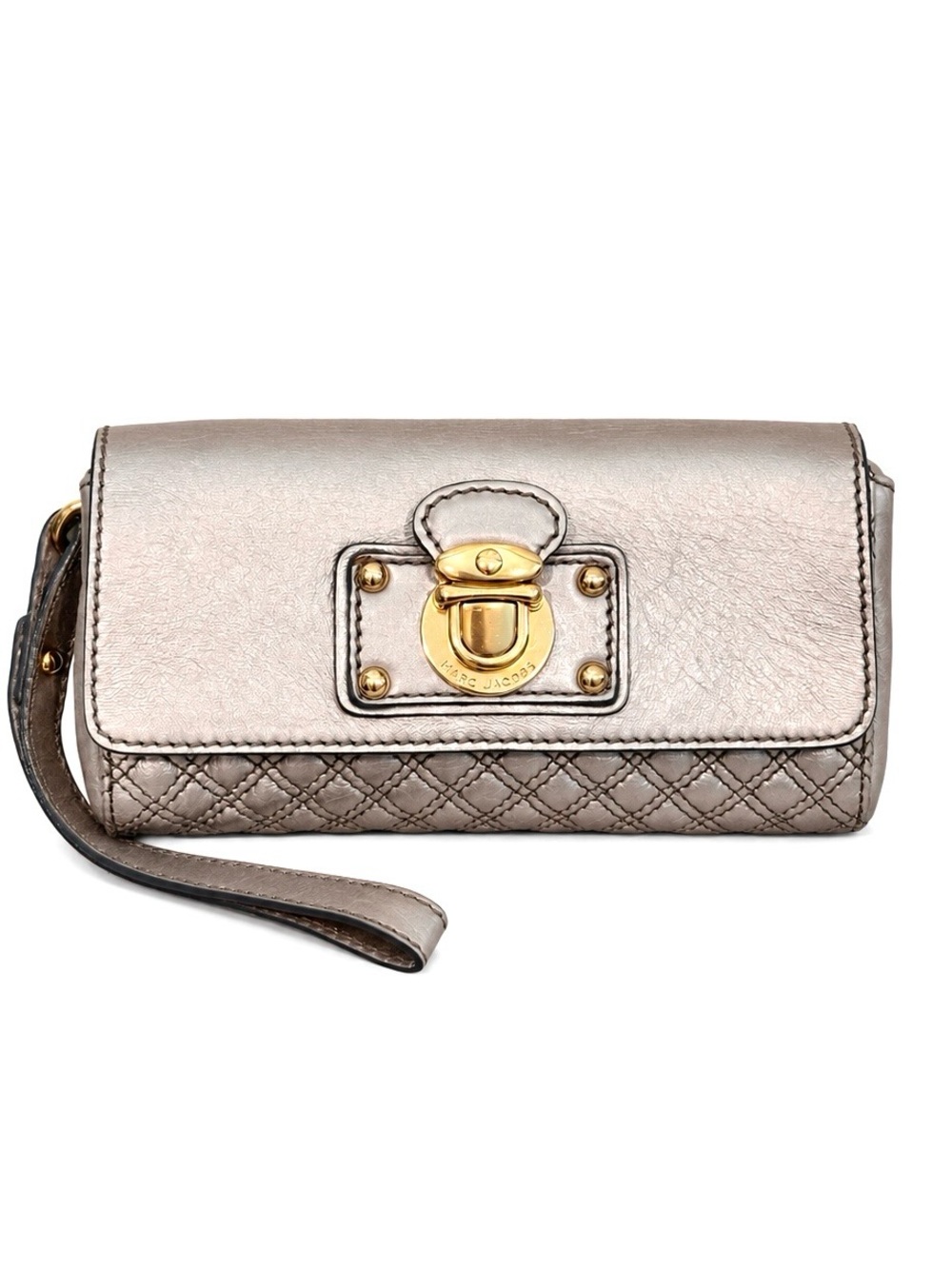 Marc Jacobs Rare Vintage Eugenie Quilted Leather Wristlet Clutch